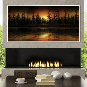 Fireline Horizon Canvas Art Clock Canvas