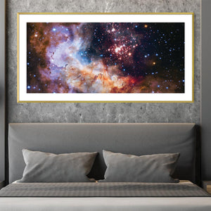 Fireowrks in Westerlund 2 Canvas Art Clock Canvas