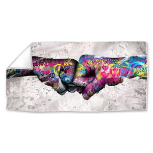 Fist Bump Easy Build Frame Posters, Prints, & Visual Artwork Fabric Print Only / 40 x 20in Clock Canvas