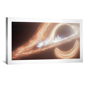 Flaring Disk Black Hole Canvas Art Clock Canvas