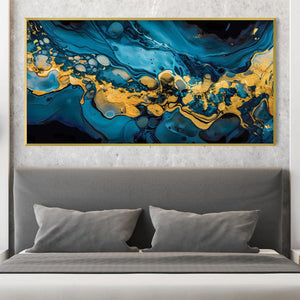 Floating Abstract Canvas Art Clock Canvas