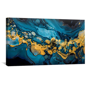 Floating Abstract Canvas Art Clock Canvas