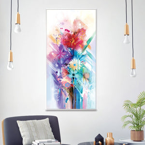 Floral Fantasia Canvas Art Clock Canvas
