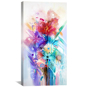 Floral Fantasia Canvas Art Clock Canvas