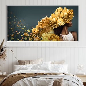 Floral Femme Canvas Art Clock Canvas