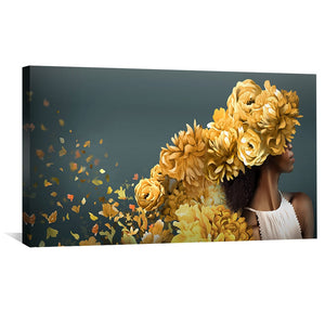 Floral Femme Canvas Art Clock Canvas