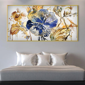 Floral Fusion Fantasia Canvas Art Clock Canvas