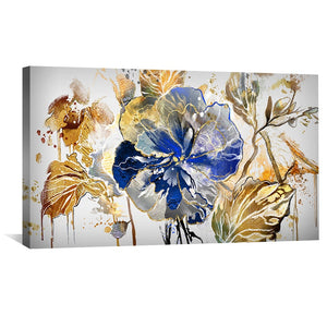 Floral Fusion Fantasia Canvas Art Clock Canvas