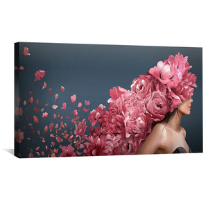 Floral Goddess Canvas Art Clock Canvas
