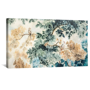 Floral Jungle Canvas Art Clock Canvas