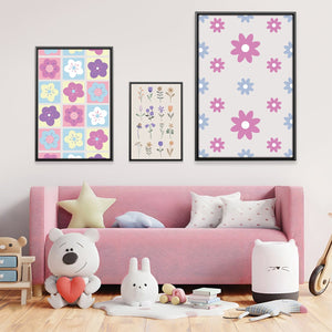 Flourish Patterns Canvas Art Set of 3 / 12 x 18in / Canvas Clock Canvas