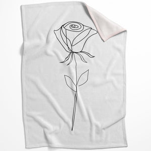 Flower Lines C Blanket Blanket 75 x 100cm Clock Canvas