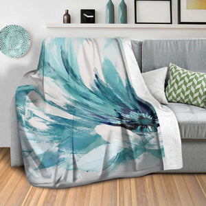 Flower Unfolding Blanket Blanket Clock Canvas