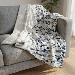 Flowers In The Wind Blanket Blanket Clock Canvas