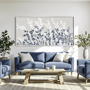 Flowers In The Wind Canvas Art Clock Canvas