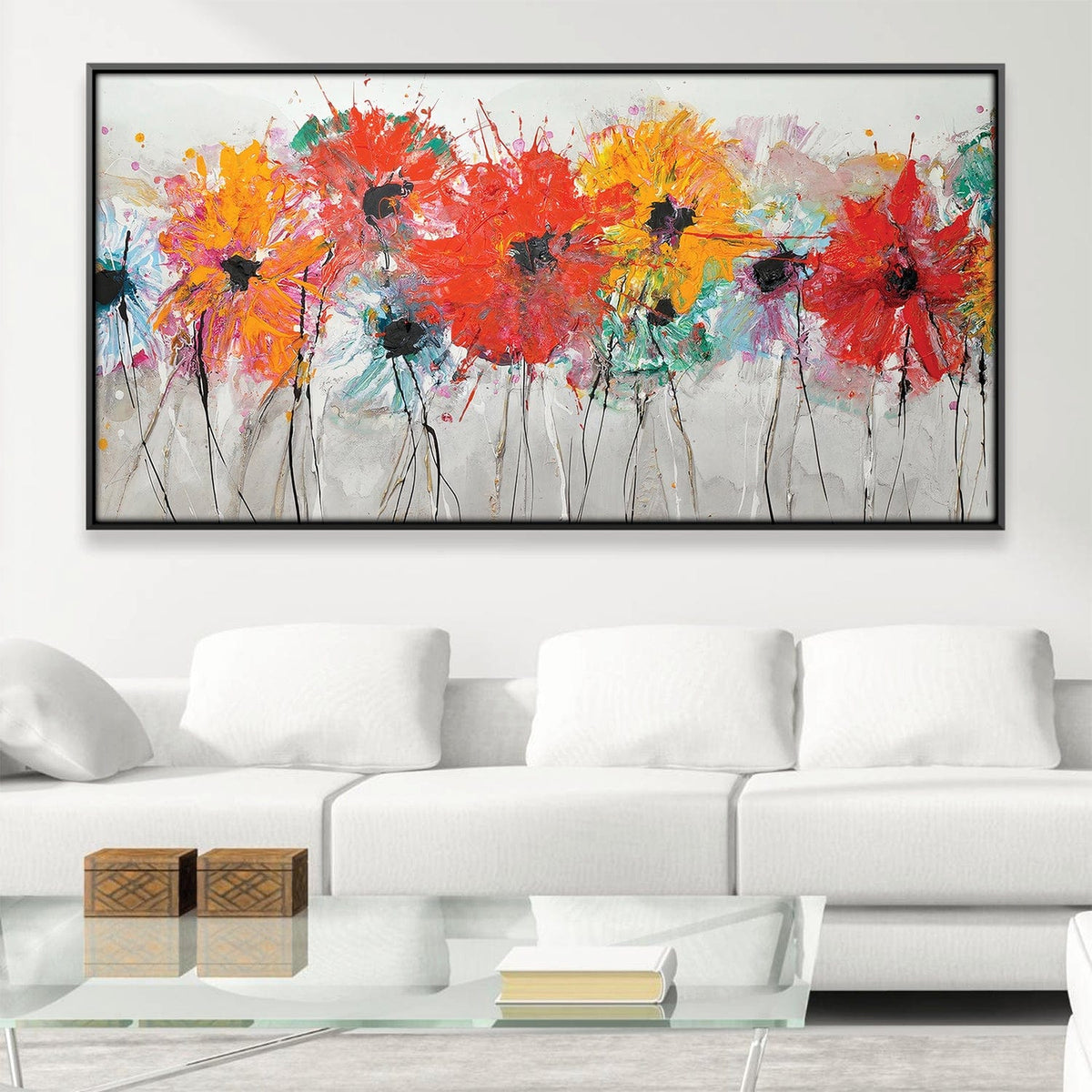 Flowers on the Slate Canvas | Canvas Wall Art