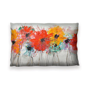Flowers on the Slate Cushion Cushion 13 x 19in Clock Canvas
