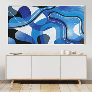 Flowing Lines Canvas Art Clock Canvas