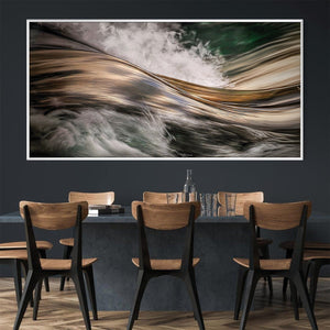 Flowing Wave Canvas Art Clock Canvas