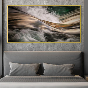 Flowing Wave Canvas Art Clock Canvas