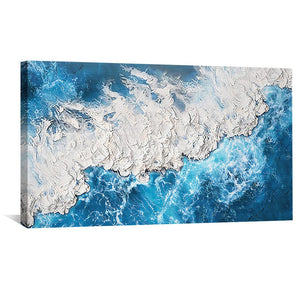 Foam and Flow Canvas Art Clock Canvas