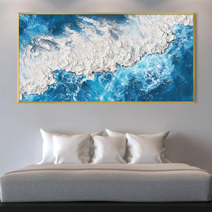 Foam and Flow Canvas Art Clock Canvas