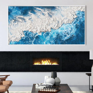Foam and Flow Canvas Art Clock Canvas