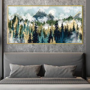 Fog in the North Canvas Art Clock Canvas