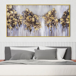 Foil Abstractly Canvas Art Clock Canvas