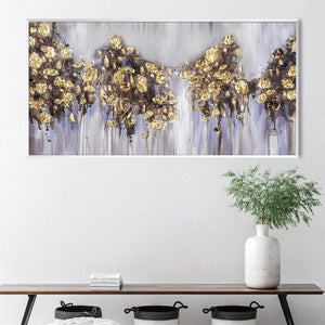 Foil Abstractly Canvas Art Clock Canvas