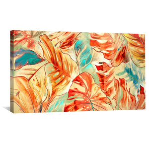 Foliage Aflame Canvas Art Clock Canvas