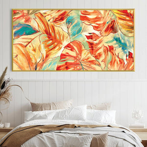 Foliage Aflame Canvas Art Clock Canvas