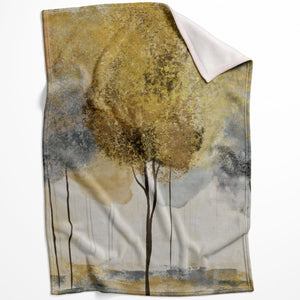 Forest Brushed Blanket Blanket 75 x 100cm Clock Canvas