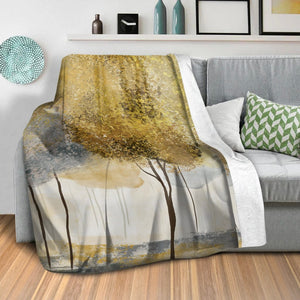 Forest Brushed Blanket Blanket Clock Canvas