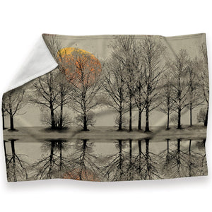 Forest Dawn Blanket Blanket 30 x 40in Clock Canvas