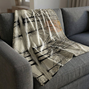 Forest Dawn Blanket Blanket Clock Canvas