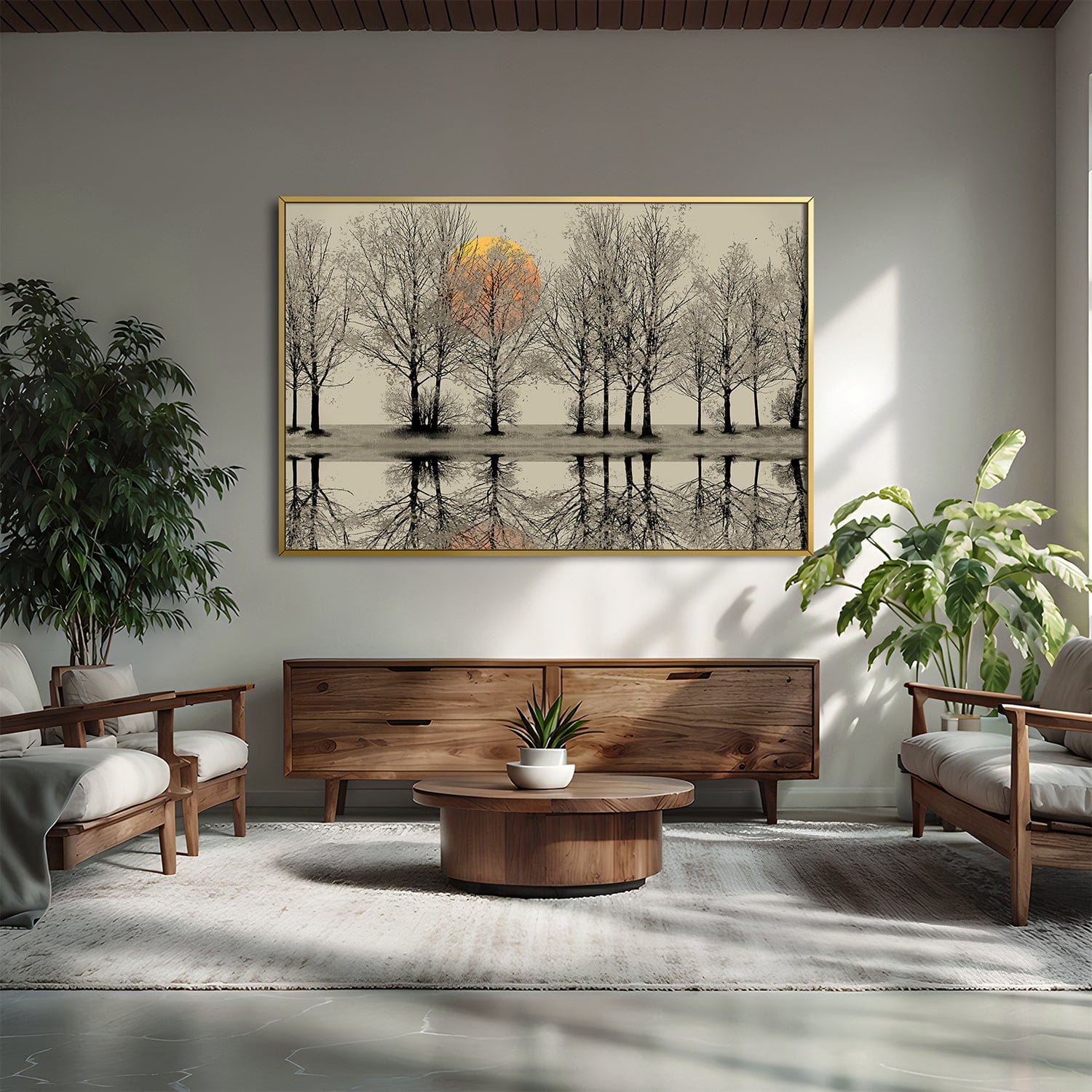 Forest Dawn Canvas Art Clock Canvas