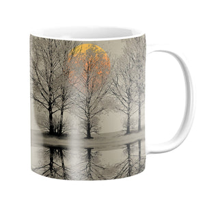 Forest Dawn Mug Mug White Clock Canvas