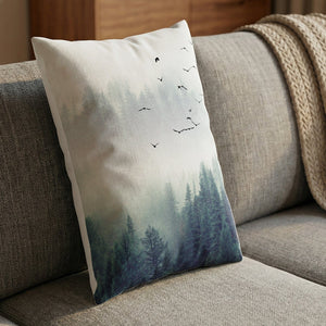 Forest Landscape B Cushion Cushion 13 x 19in Clock Canvas