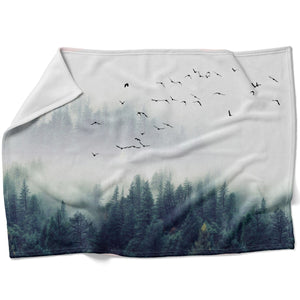 Forest Landscape Blanket Blanket 75 x 100cm Clock Canvas