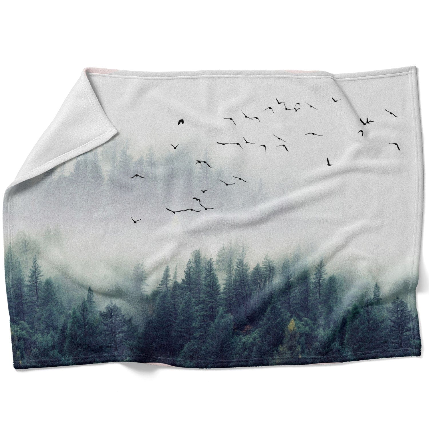 Forest Landscape Blanket Blanket Clock Canvas
