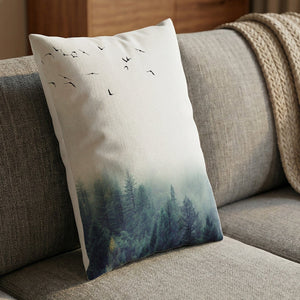Forest Landscape C Cushion Cushion 13 x 19in Clock Canvas