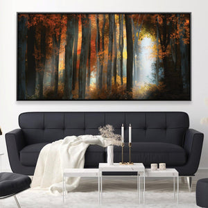 Forest Last Light Canvas Art 20 x 10in / Canvas Clock Canvas