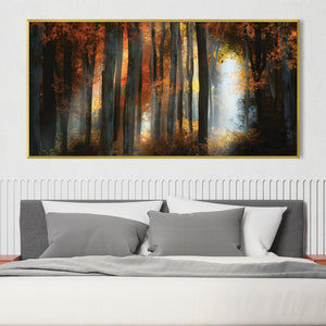 Forest Last Light Canvas Art Clock Canvas