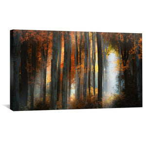 Forest Last Light Canvas Art Clock Canvas