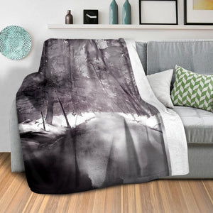 Forest Path Blanket Blanket Clock Canvas