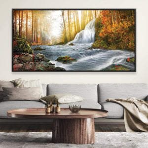 Forest River Canvas Art Clock Canvas