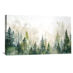 Forest Shades Canvas Art Clock Canvas