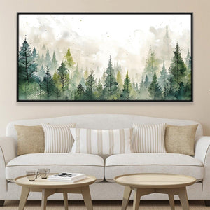 Forest Shades Canvas Art Clock Canvas