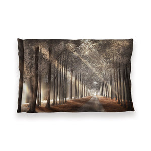 Forest Strolls Cushion Cushion 13 x 19in Clock Canvas